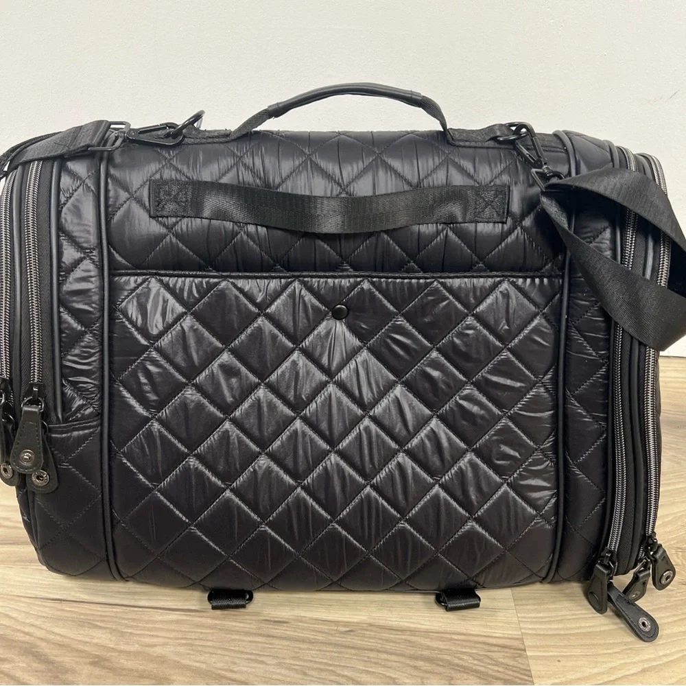 Joan & David 20” Diamond Quilted Travel Pet Carrier Backpack Black JDB2358 $290